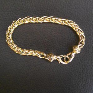 Vintage Chunky Goldtone 1/4" Rope Chain 7 1/2" Bracelet Links Toggle Clasp